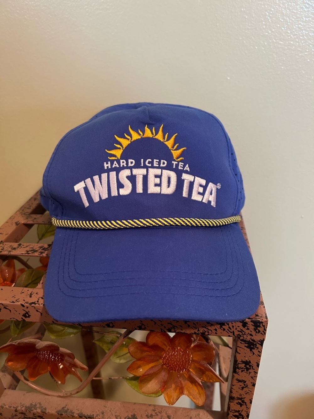 Twisted Tea Blue Rope Hat Perforated Performance Mesh SnapBack Keep It Twisted